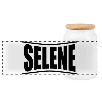 Selene T-Shirt T-Shirt Geschenkidee - Panorama Keksdose mit Holzdeckel - Weiß - Vorne