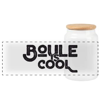 Boule is cool! Bouler Outfit Boule Balls - Panoramic Cookie Jar with Wooden Lid - white - Front