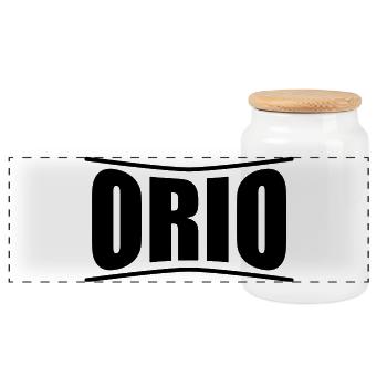 Orio t-shirt t-shirt gift idea - Panoramic Cookie Jar with Wooden Lid - white - Front