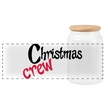 Travail d’équipe à Noël - Boîte à biscuits avec couvercle en bois - blanc - Devant
