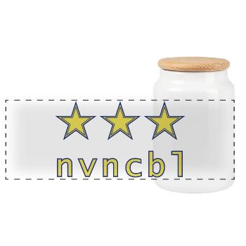 Invincible 05 - Panoramic Cookie Jar with Wooden Lid - white - Front