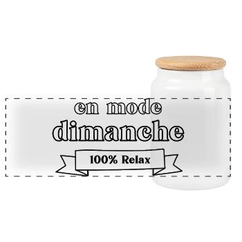 Im 100% Ralex SUNDAY-Modus - Panorama Keksdose mit Holzdeckel - Weiß - Vorne