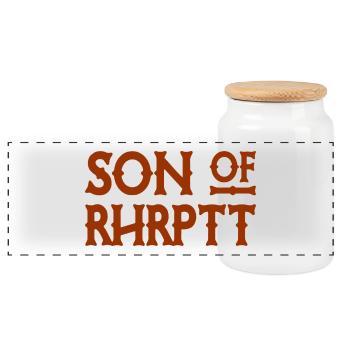 Fils de Rhrptt - Ruhrpott - Zeche - Zollverein - Boîte à biscuits avec couvercle en bois - blanc - Devant