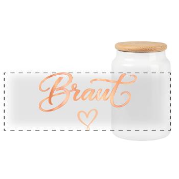 Bachelor Party Women's T-Shirt Bridal Bachelor Party - Panoramic Cookie Jar with Wooden Lid - white - Front