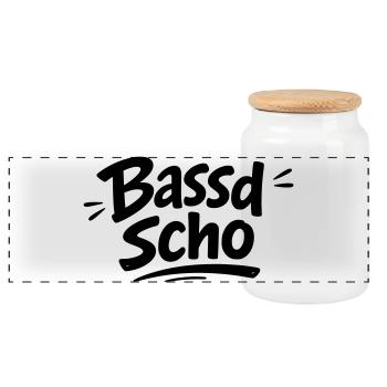 Bast_scho - Panorama Keksdose mit Holzdeckel - Weiß - Vorne