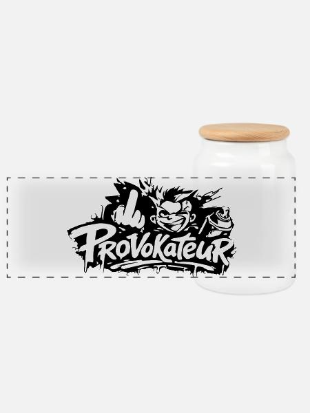 Provokateur - Panorama Keksdose mit Holzdeckel - Weiß