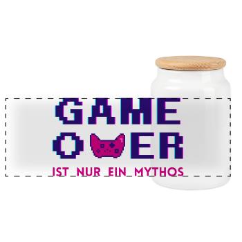 Game Over Mythos Dark Retro Pixel - Boîte à biscuits avec couvercle en bois - blanc - Devant