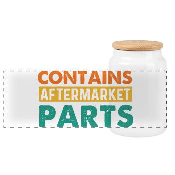 Contains Aftermarket Parts Surgery Recovery - Panoramic Cookie Jar with Wooden Lid - white - Front