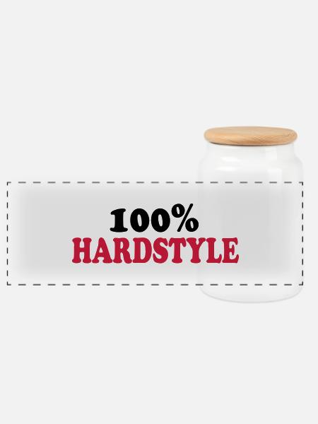 Hardstyle - Panorama Keksdose mit Holzdeckel - Weiß