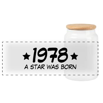 1978 - A star was born - Panorama Keksdose mit Holzdeckel - Weiß - Vorne