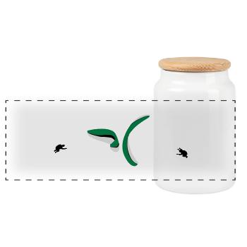 Parapente Synchro Spiral - Boîte à biscuits avec couvercle en bois - blanc - Devant