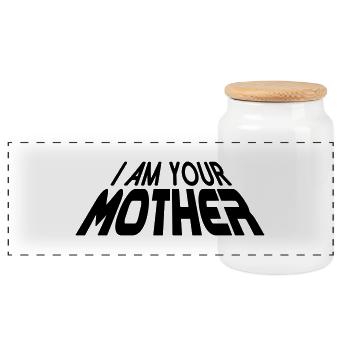 I am your MOTHER 3D (1c) - Boîte à biscuits avec couvercle en bois - blanc - Devant