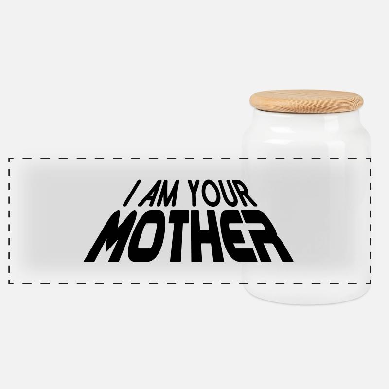 I am your MOTHER 3D (1c) - Panorama Keksdose mit Holzdeckel - Weiß