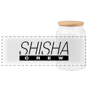 shisha_crew_hy1 - Panorama Keksdose mit Holzdeckel - Weiß - Vorne