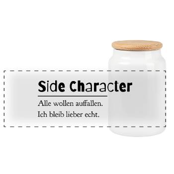 Side Character - Panorama Keksdose mit Holzdeckel - Weiß - Vorne