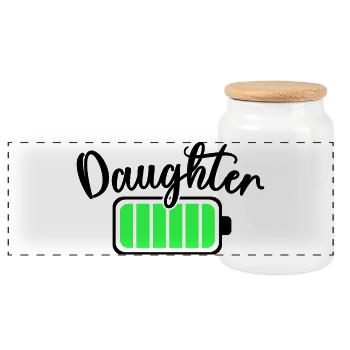 Motif d’égaliseur de barre de néon - Boîte à biscuits avec couvercle en bois - blanc - Devant