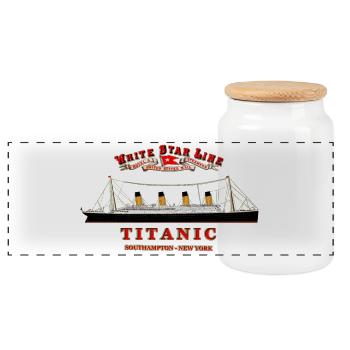 TITANIC CREATION Louis RUNEMBERG © Adagp - Boîte à biscuits avec couvercle en bois - blanc - Devant