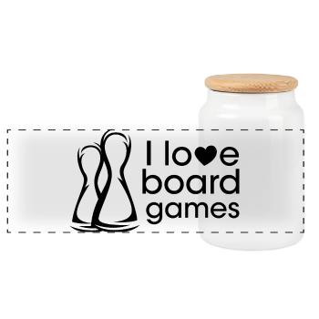 Games boardgames Board games Symbol Dear Friends - Panoramic Cookie Jar with Wooden Lid - white - Front
