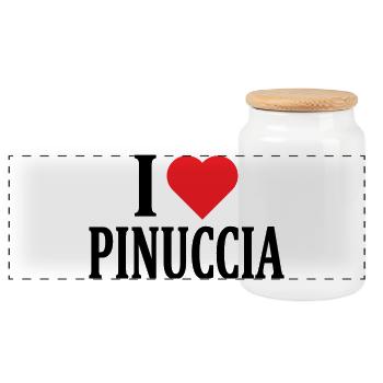 t-shirt J’aime Pinuccia t-shirt idée cadeau - Boîte à biscuits avec couvercle en bois - blanc - Devant