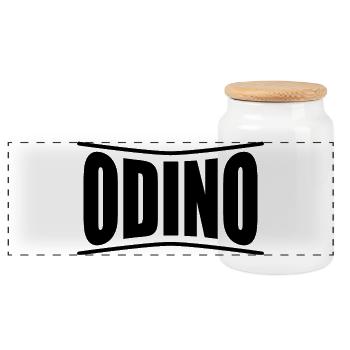 t-shirt Odin t-shirt gift idea - Panoramic Cookie Jar with Wooden Lid - white - Front