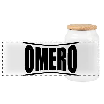 Omero t-shirt t-shirt idée cadeau - Boîte à biscuits avec couvercle en bois - blanc - Devant