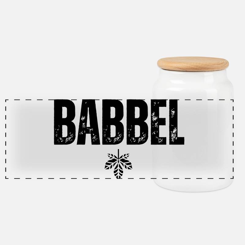 Babbel - Panorama Keksdose mit Holzdeckel - Weiß