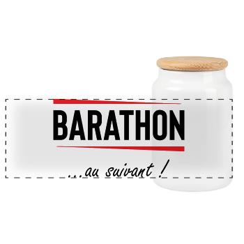 Barathon au suivant ! Alcool  - Boîte à biscuits avec couvercle en bois - blanc - Devant