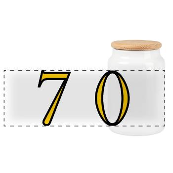 ANNIVERSARY. HAPPY BIRTHDAY. HAPPY BIRTHDAY. - Panoramic Cookie Jar with Wooden Lid - white - Front