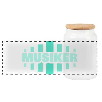 Métier Musicien - Boîte à biscuits avec couvercle en bois - blanc - Devant