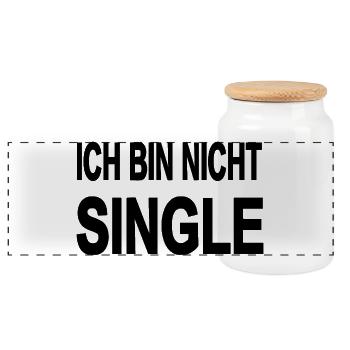 Single - Panorama Keksdose mit Holzdeckel - Weiß - Vorne