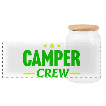 Camper Crew - Panorama Keksdose mit Holzdeckel - Weiß - Vorne