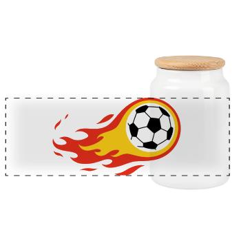 Football Germany Germany Komet Fan Shirt - Panoramic Cookie Jar with Wooden Lid - white - Front