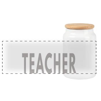 Futur enseignant drôle en rentrée scolaire - Boîte à biscuits avec couvercle en bois - blanc - Devant