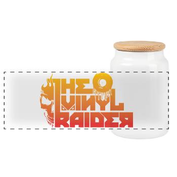 Produits dérivés VinylRaider - Boîte à biscuits avec couvercle en bois - blanc - Devant