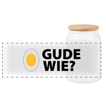 Ei Gude wie - Hessen - Panorama Keksdose mit Holzdeckel - Weiß - Vorne