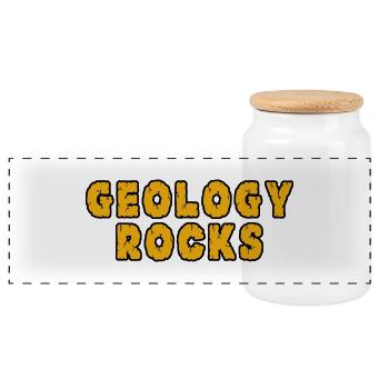 Geology Rocks - Panorama Keksdose mit Holzdeckel - Weiß - Vorne
