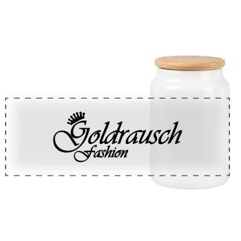 goldrausch fashion - Panorama Keksdose mit Holzdeckel - Weiß - Vorne