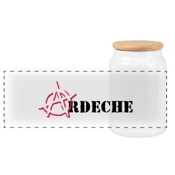 Anarchy Ardeche - Panoramic Cookie Jar with Wooden Lid - white - Front
