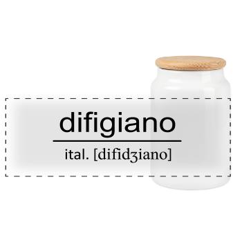 difigiano - Panorama Keksdose mit Holzdeckel - Weiß - Vorne