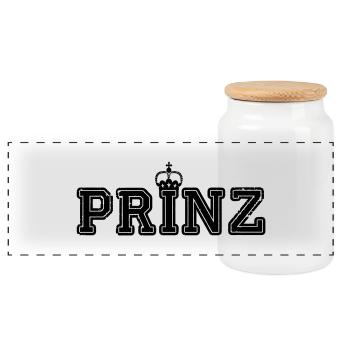 prinz - Panorama Keksdose mit Holzdeckel - Weiß - Vorne