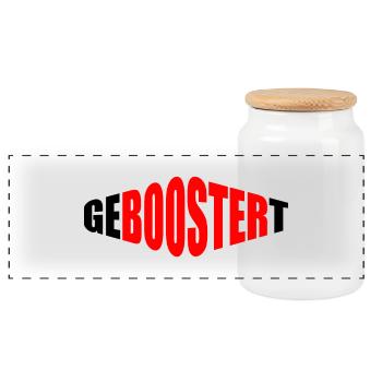 Geboostert - Panorama Keksdose mit Holzdeckel - Weiß - Vorne