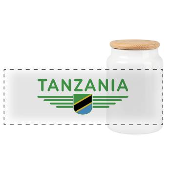 T-shirt T-shirt Tanzanie pour les vrais fans - Boîte à biscuits avec couvercle en bois - blanc - Devant