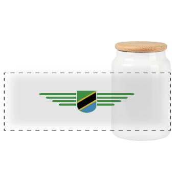 T-shirt T-shirt Tanzanie pour les vrais fans - Boîte à biscuits avec couvercle en bois - blanc - Devant