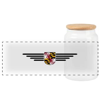 T-shirt Maryland Fan – Parfait pour les fans ! - Boîte à biscuits avec couvercle en bois - blanc - Devant
