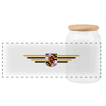 T-shirt Maryland Fan – Parfait pour les fans ! - Boîte à biscuits avec couvercle en bois - blanc - Devant
