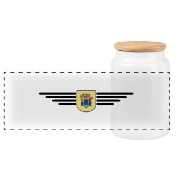 New Jersey Fan T-Shirt – Perfekt für Fans! - Panorama Keksdose mit Holzdeckel - Weiß - Vorne