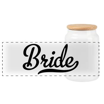 Bride - Panorama Keksdose mit Holzdeckel - Weiß - Vorne