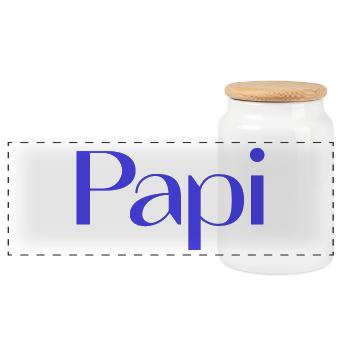 OPA. ALLES GUTE ZUM GEBURTSTAG, PAPA. PAPA. VATERTAG. VATER. - Panorama Keksdose mit Holzdeckel - Weiß - Vorne