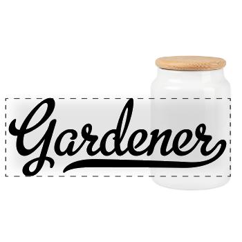 gardener - Panorama Keksdose mit Holzdeckel - Weiß - Vorne