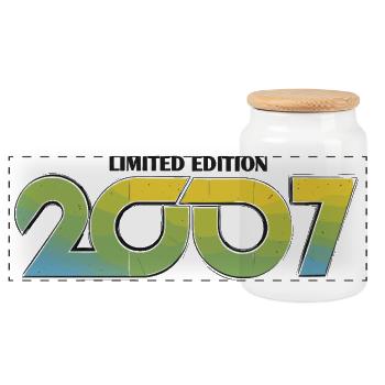 2007 Édition Limitée Camo Dégradé - Boîte à biscuits avec couvercle en bois - blanc - Devant